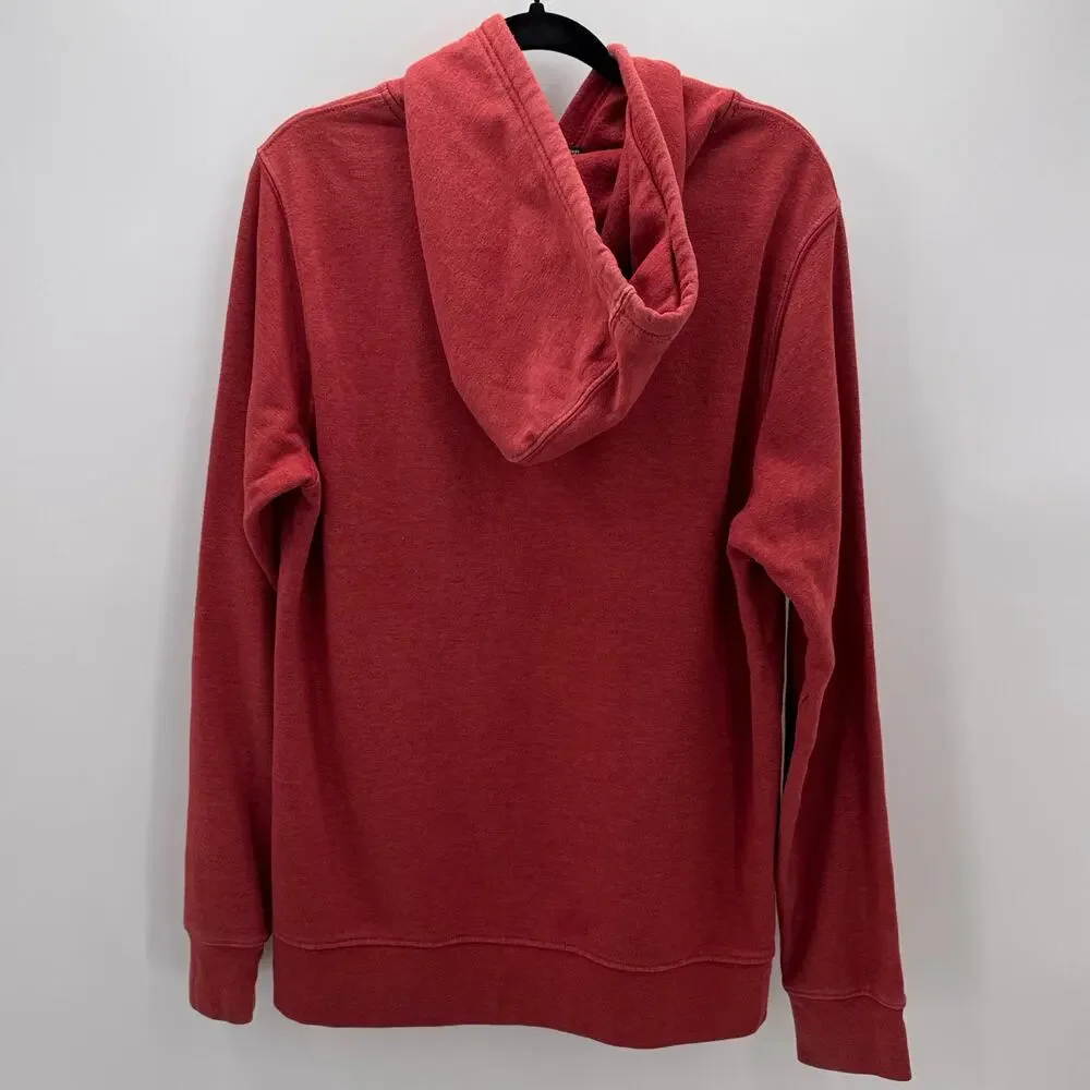 The North Face Hoodie Mens Large Red Pullover Sweatshirt Logo Casual Soft Fleece